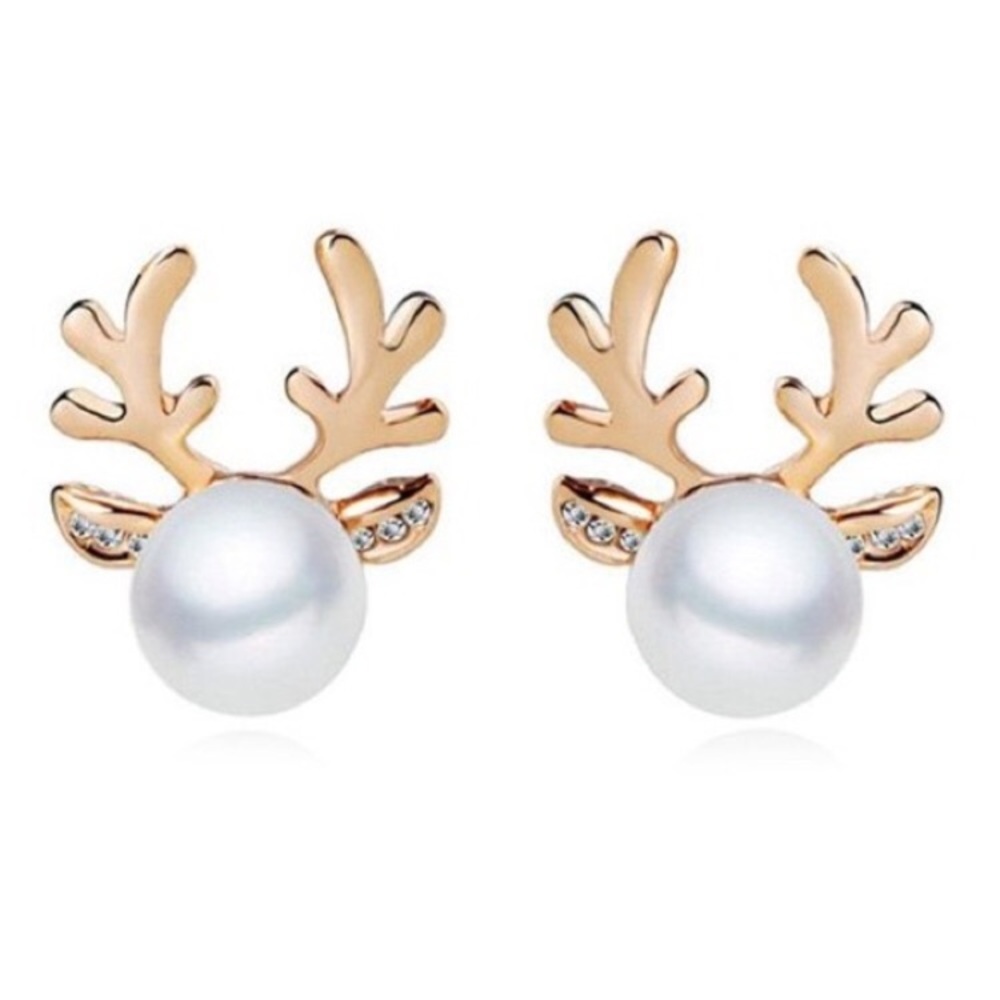 Deer Pearl Earrings